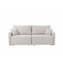 Ver imagem 2 de Sofa Cama 3 Lugares 2,00 m Pé de Madeira Los Angeles:Prata/Linho