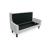 Jogo Cabeceira Geovana + Calçadeira Fênix Solteiro 90cm Suede Branco - DL Decor - 3