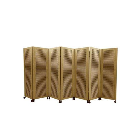 Biombo Ripado 7 Folhas c/ 14 Rodinhas