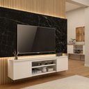 Ver imagem 1 de Rack Cava Suspenso 136cm Branco para TV até 55" Byhouse