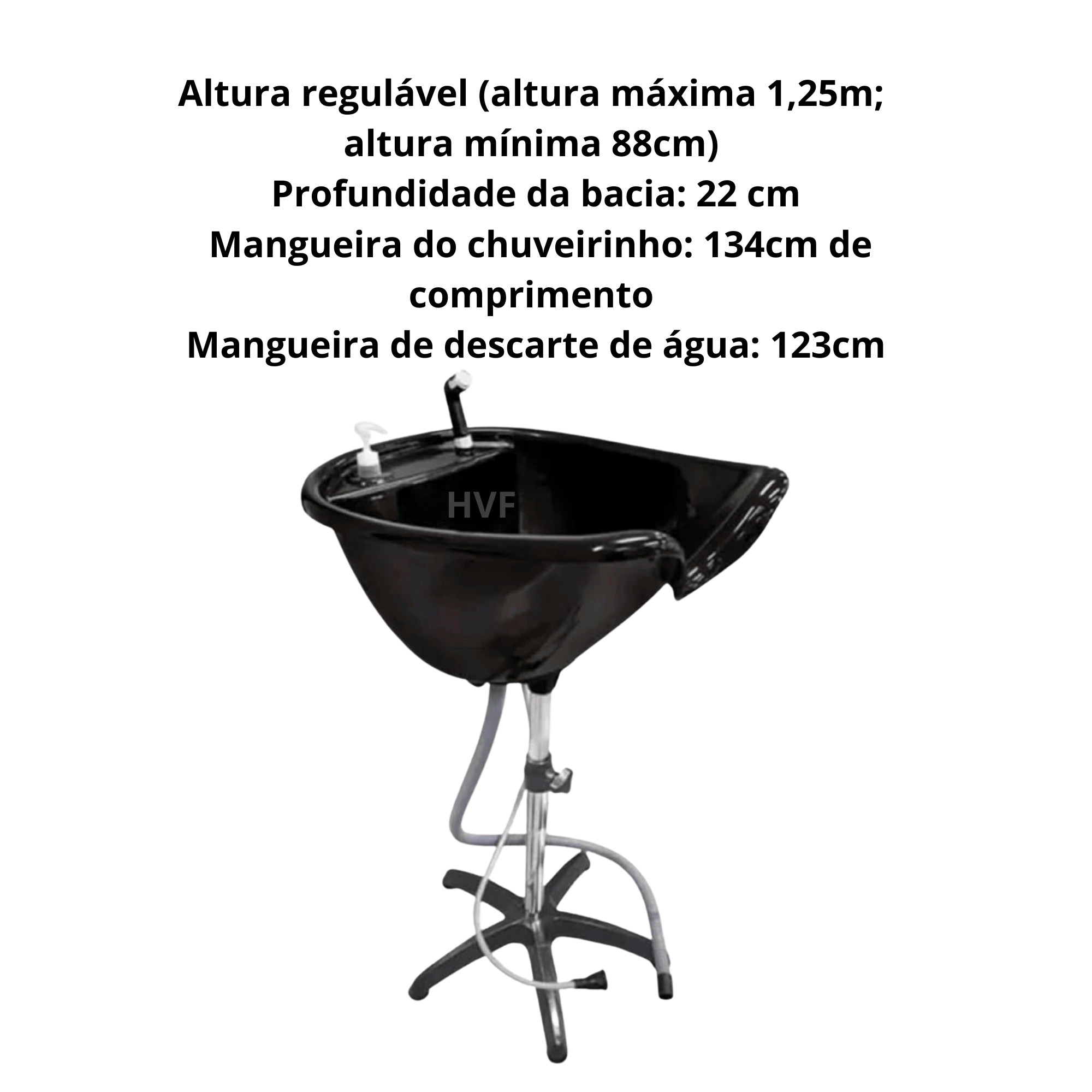 Kit Salão Lavatório Portátil + Cadeira Henvifer - 6