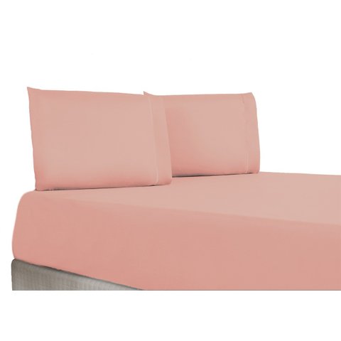 Lençol Solteiro 2 Peças 400 Fios Ponto Palito - ROSE