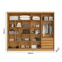 Ver imagem 4 de Guarda Roupa Galati 2 Porta com 2 Espelhos Mdf - Mademarcs