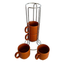Ver imagem 4 de Jogo de 4 Xícaras para Café em Cerâmica com Suporte, 80ml , da L'hermitage