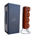 Ver imagem 2 de Jogo de 4 Xícaras para Café em Cerâmica com Suporte, 80ml , da L'hermitage