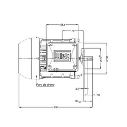 Motor Elétrico Trifásico Weg 0.75 Cv 4p 71 220/380v C/ 6 Term 60hz B14d W21 - 5