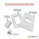 Ver imagem 3 de Cj Interruptor Duplo Paralelo Separados 4x2 - Enerbras Dubai Branco