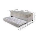 Ver imagem 2 de Bicama Box Solteiro Corino Linho 96x203x28 Cm com Colchão Airtech Ortobom Molas Ensacadas