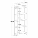 Ver imagem 5 de Kit 3 Estantes Multiuso Escritório Industrial 5 Prateleiras Areta 186x80cm C01 Onix - Lyam Decor