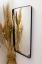 Ver imagem 1 de ESPELHO LUXO RETANGULAR RETRÔ 120X60CM BANHEIRO SALA QUARTO HALL MOLDURA PRETO