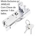 Ver imagem 2 de Miolo 1510J Janela Redondo p/ Fechadura Bico de Papagaio Cilindro 2 Chaves Correr Vidro - Cromado