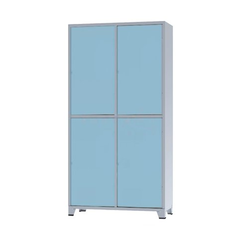 Roupeiro De Aço Insalubre 4 Portas Vestiário Nr 18/24 Locker Azul Claro