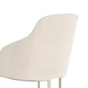 Ver imagem 4 de Cadeira Albany Champanhe Mesa de Jantar Almofadada - Champanhe c/ Linho Mescla Cru