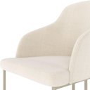 Ver imagem 2 de Cadeira Albany Champanhe Mesa de Jantar Almofadada - Champanhe c/ Linho Mescla Cru
