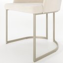 Ver imagem 5 de Cadeira Albany Champanhe Mesa de Jantar Almofadada - Champanhe c/ Linho Mescla Cru
