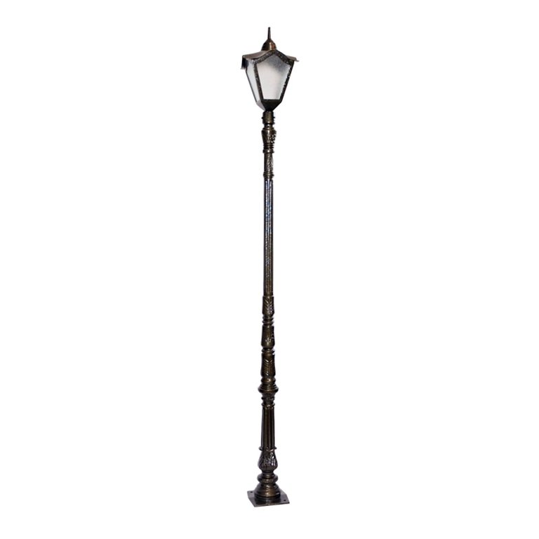 Poste Colonial Jardim Decoração Bari Alumínio Fundido 253cm