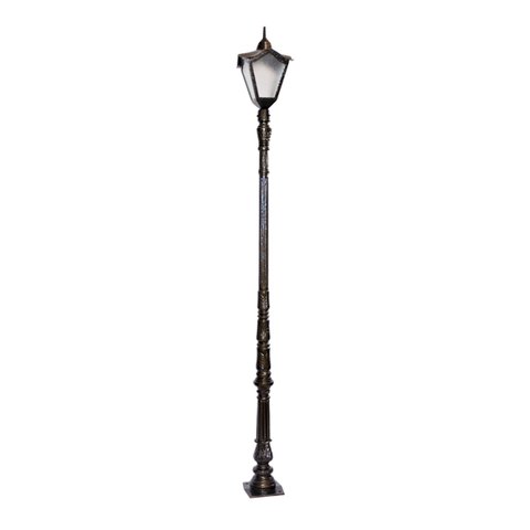 Poste Colonial Jardim Decoração Bari Alumínio Fundido 253cm