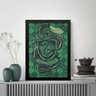 Quadro Decorativo Brasão Slytherin 33x24cm:moldura Branca - 1