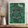 Quadro Decorativo Brasão Slytherin 33x24cm:moldura Branca - 2