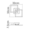 Plafon de Led Double 2 Aros Quadrado 20W - 2