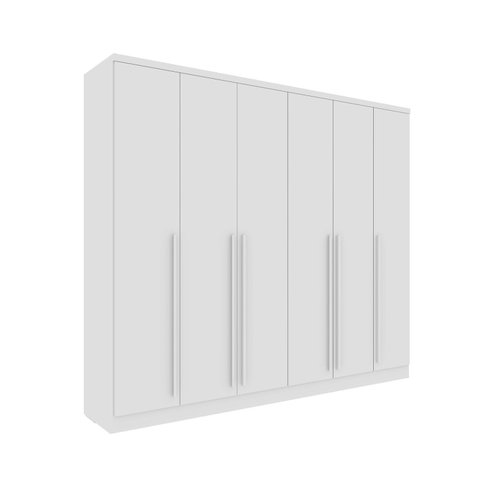 Guarda Roupa Casal 6 Portas 8 Gavetas Puxador MDF 270cm Portugal Yescasa