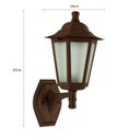 Ver imagem 3 de Arandela Colonial Luminária Parede 37cm Marrom E27 Lente Fosca Antiga