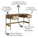 Ver imagem 5 de Escrivaninha 2 Gavetas Palhinha 27931 Linha Oslo Hanover Artesano