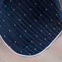 Ver imagem 3 de Kit Cobre Leito Casal Queen 7 Peças Bordado Urbany Hipercal 400 Fios:azul Marinho