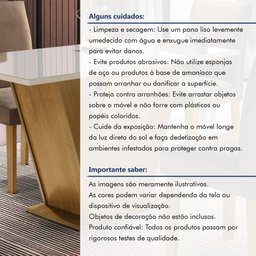 Mesa para Sala de Jantar 120cm Tampo em Vidro/MDF Espanha Espresso Móveis - 7