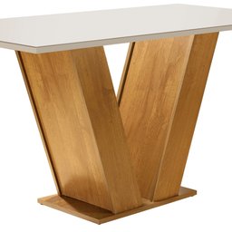 Mesa para Sala de Jantar 120cm Tampo em Vidro/MDF Espanha Espresso Móveis - 6