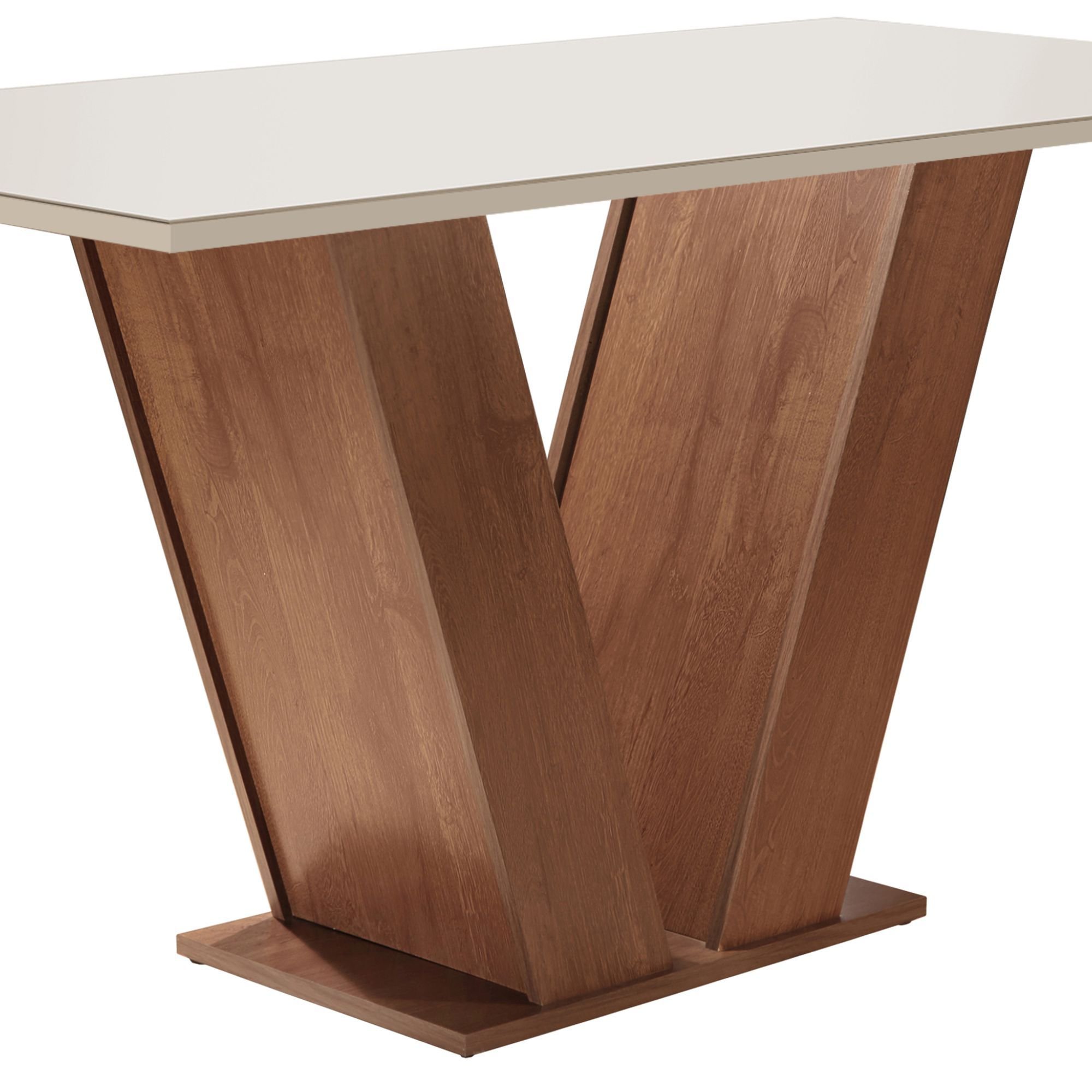 Mesa para Sala de Jantar 120cm Tampo em Vidro/MDF Espanha Espresso Móveis - 6