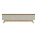 Ver imagem 1 de Rack para Tv até 75 Polegadas 180cm 3 Portas Retrô Multimóveis Mp1102 Off White/madeirado