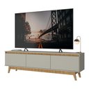 Ver imagem 2 de Rack para Tv até 75 Polegadas 180cm 3 Portas Retrô Multimóveis Mp1102 Off White/madeirado