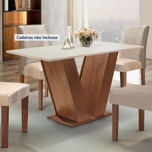 Mesa para Sala de Jantar 120cm Tampo em MDF Espanha Espresso Móveis