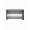 Ver imagem 5 de Balcão de Atendimento 90 cm Reto Recepção Baixo F5 Office Cor:Cinza Sagrado com Branco