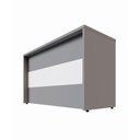 Ver imagem 2 de Balcão de Atendimento 90 cm Reto Recepção Baixo F5 Office Cor:Cinza Sagrado com Branco