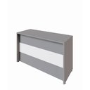 Ver mais imagens de Balcão de Atendimento 90 cm Reto Recepção Baixo F5 Office Cor:Cinza Sagrado com Branco