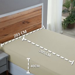 Roupa de Cama Super King Percal 200 Fios 100% Algodão Santista com Elástico Avulso Hotel Pousada:pal - 3
