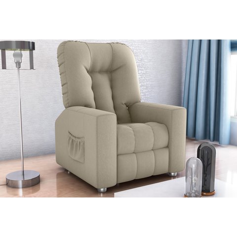 Poltrona Reclinável Mx5 Pallas Suede Bege B251- Matrix