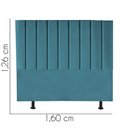 Ver imagem 3 de Cabeceira Estofada Queen 160CM Cora Suede Azul Turquesa - D A DECOR D&A Decor