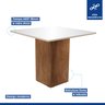 Mesa para Sala de Jantar 90cm Tampo em Vidro/MDF Madri Espresso Móveis - 3