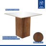 Mesa para Sala de Jantar 90cm Tampo em Vidro/MDF Madri Espresso Móveis - 4