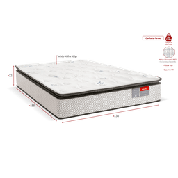 Colchão Casal Infinity Pillow Top Espuma Hr 138x188x32 Reconflex - 3