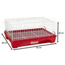 Ver imagem 4 de Kit Gaiola Porquinho Índia Aramado Bandeja Bebedouro 300ml - Vermelho