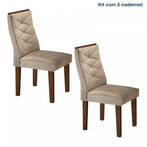 Conjunto 2 Cadeiras para Sala de Jantar Germany Espresso Móveis