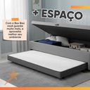 Ver mais imagens de Base Cama Bibox com Baú Solteiro e Cama Auxiliar 3 em 1 - 88x188x46 Bela