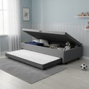 Ver imagem 3 de Base Cama Bibox com Baú Solteiro e Cama Auxiliar 3 em 1 - 88x188x46 Bela