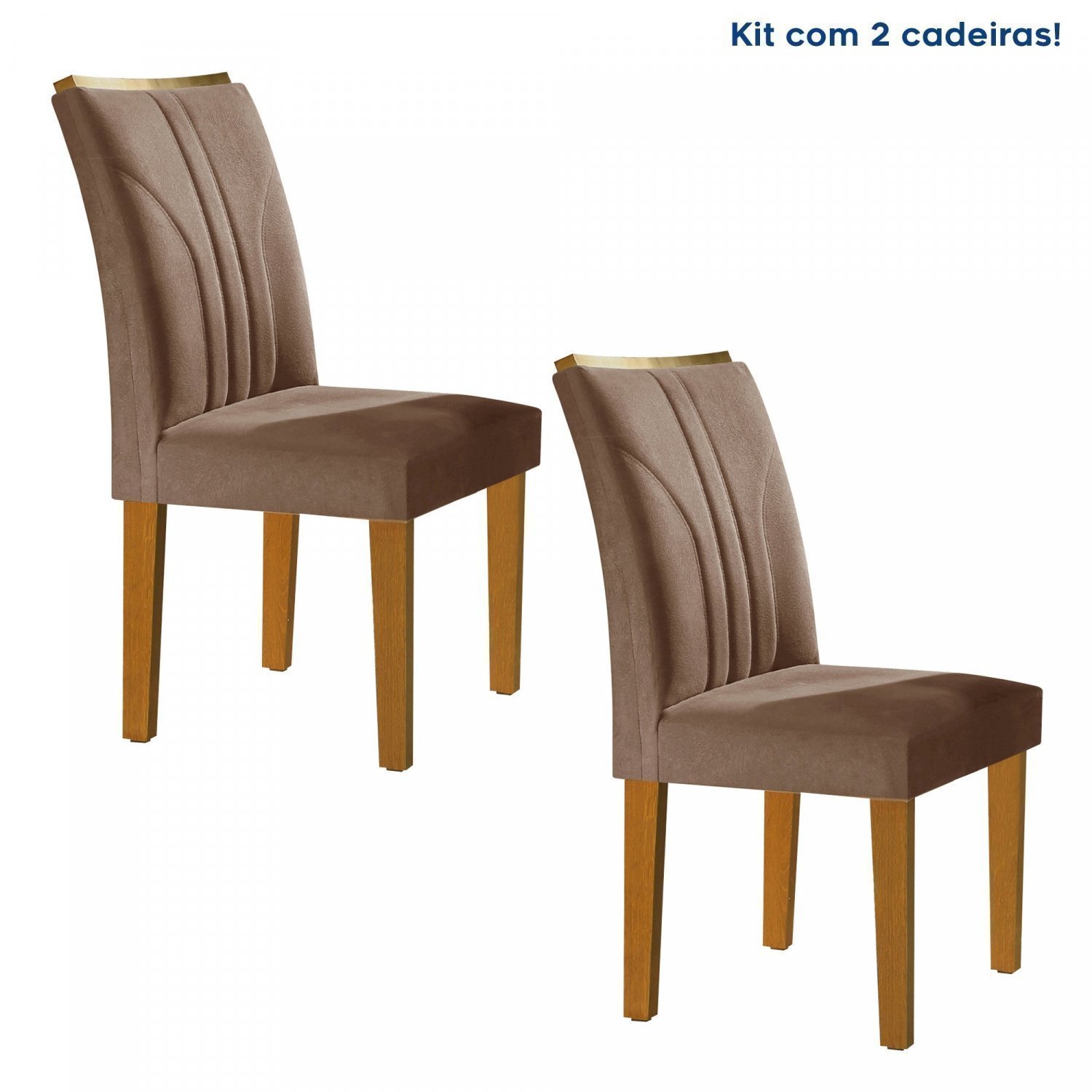 Conjunto 2 Cadeiras para Sala de Jantar Laguna Espresso Móveis - 1