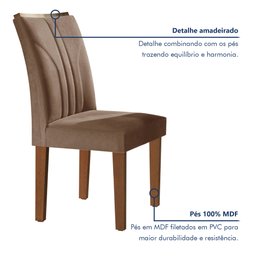 Conjunto 2 Cadeiras para Sala de Jantar Laguna Espresso Móveis - 2 Conjunto 2 Cadeiras para Sala de Jantar Laguna Espresso Móveis - 2