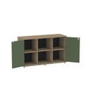 Ver imagem 5 de Armário Credenza 2 Portas Pivotante P25 Marrom/Noce Marromle/Salvia